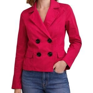 Express Design Studio Hot Pink Blazer Jacket Size 4 Double Breasted Tailored